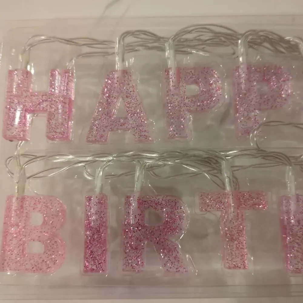 Happy birthday string light NWT